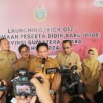 Penjabat (Pj) Gubernur Sumatera Utara (Sumut) Hassanudin  menghadiri Launching Aplikasi Website Penerimaan Peserta Didik Baru (PPDB) tingkat SMA dan SMK Negeri secara online untuk tahun ajaran 2024-2025 di Aula Tengku Rizal Nurdin 