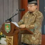 John Hardi Nasution, beri arahan kepada calon jama'ah haji dalam acara Manasik Haji 1445 H/2024 M,