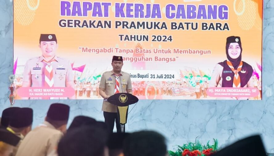 Pj. Bupati Heri Wahyudi Hadiri Rapat Kerja Cabang Pramuka Batu Bara