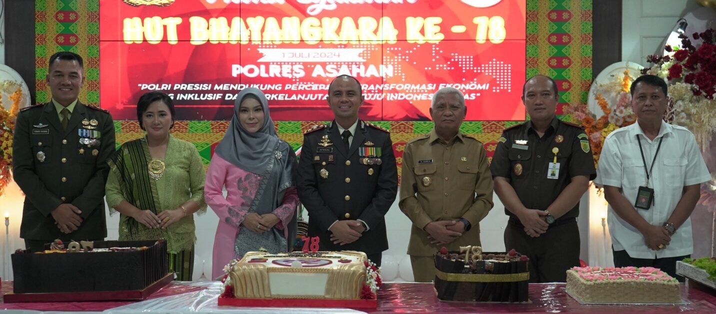 Surya bersama Kapolres Asahan AKBP Afdhal Junaidi dan forkopimda Asahan