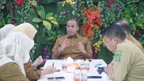 Pj.Bupati Langkat dalam Zoom Meeting Nasional