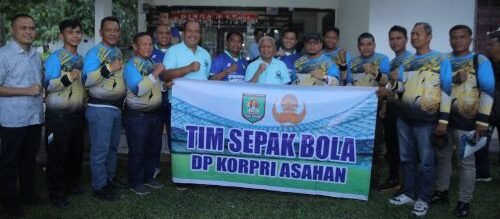 Surya bersama Tim Sepak bola DP Korpri Asahan.