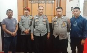 Personel Polres Batu Bara siap memberikan pengamanan di kantor KPU Kab.Batu Bara