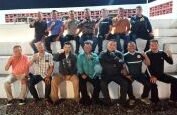 Kapolres bersama rombongan foto bersama seusai melakukan giat cooling system 