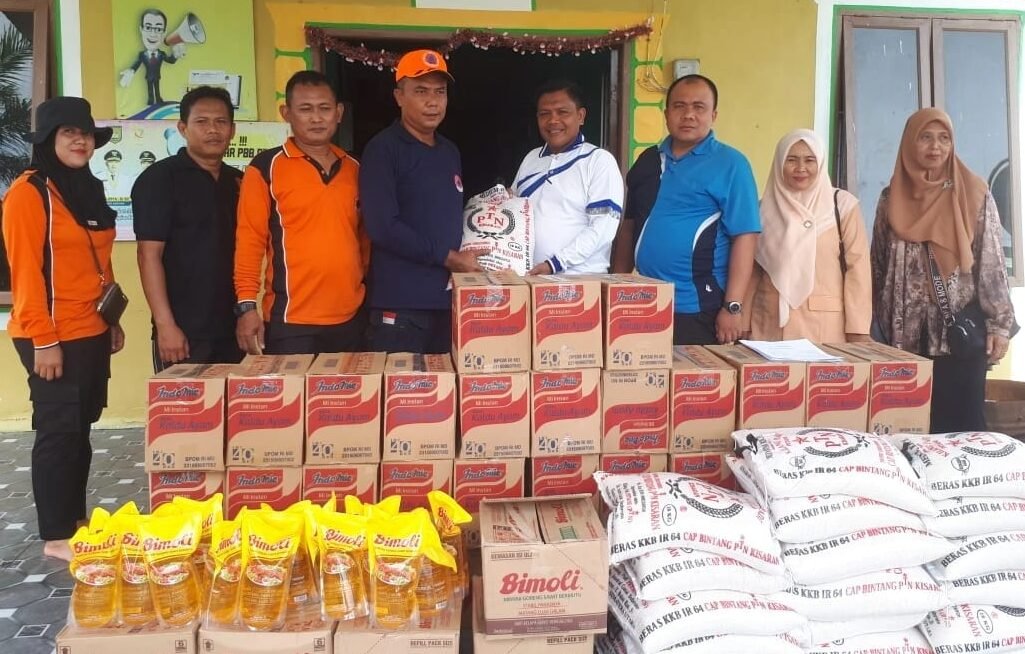 Sembako yang akan didistribusikan kepada masyarakat korban banjir