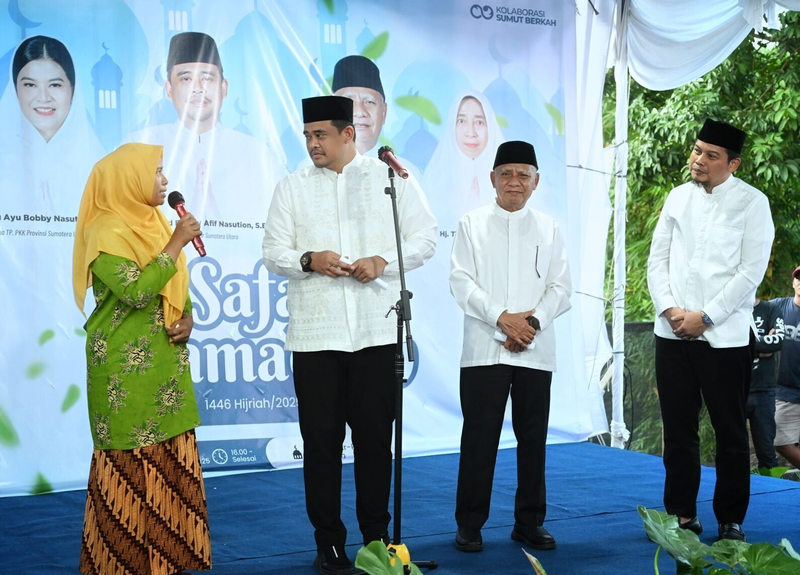 Gubernur Sumut, Bobby Nasution bersama Wakil Gubernur Sumut, Surya hadiri Safari Ramadhan yang diselenggarakan di Masjid Ar-Rohmatul Hidayah, Jalan Panglima Denai, Medan, Rabu (12/3/2025). Turut hadir sebagai Penceramah, Ustadz H. M. Nur Syam. 