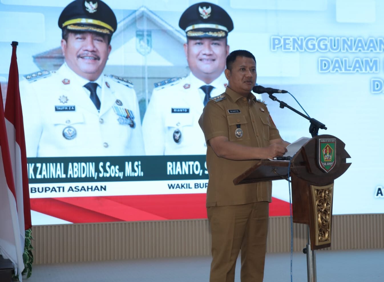 Rianto sampikan kata sambutan diacara sosialisasi pembentukan Koperasi Desa dan Kelurahan Merah Putih*