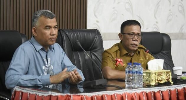 Bupati Tapanuli Tengah (Tapteng) Masinton Pasaribu, SH, MH, menerima kunjungan Rektor Universitas Malikussaleh Aceh, Prof. Dr. Ir. Herman Fithra, M.T.,IPM.,ASEAN Eng 