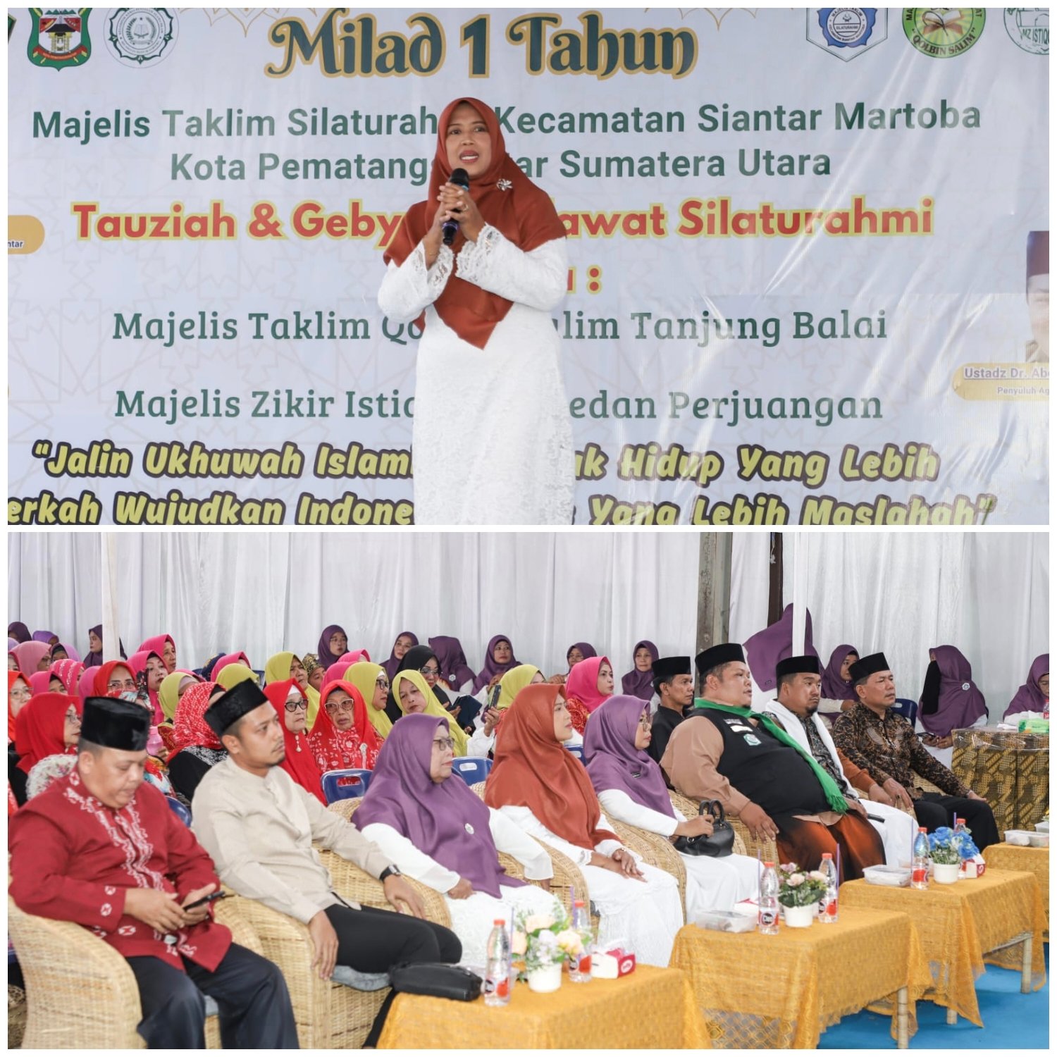 Wakil Wali Kota Herlina saat sampai akhir sambutan pada Milad 1 MTS.