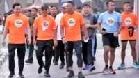 Bupati Simalungun (topi hitam) saat ikuti Fun Run peringatan HUT ke-57 Kodam I Bukit Barisan.