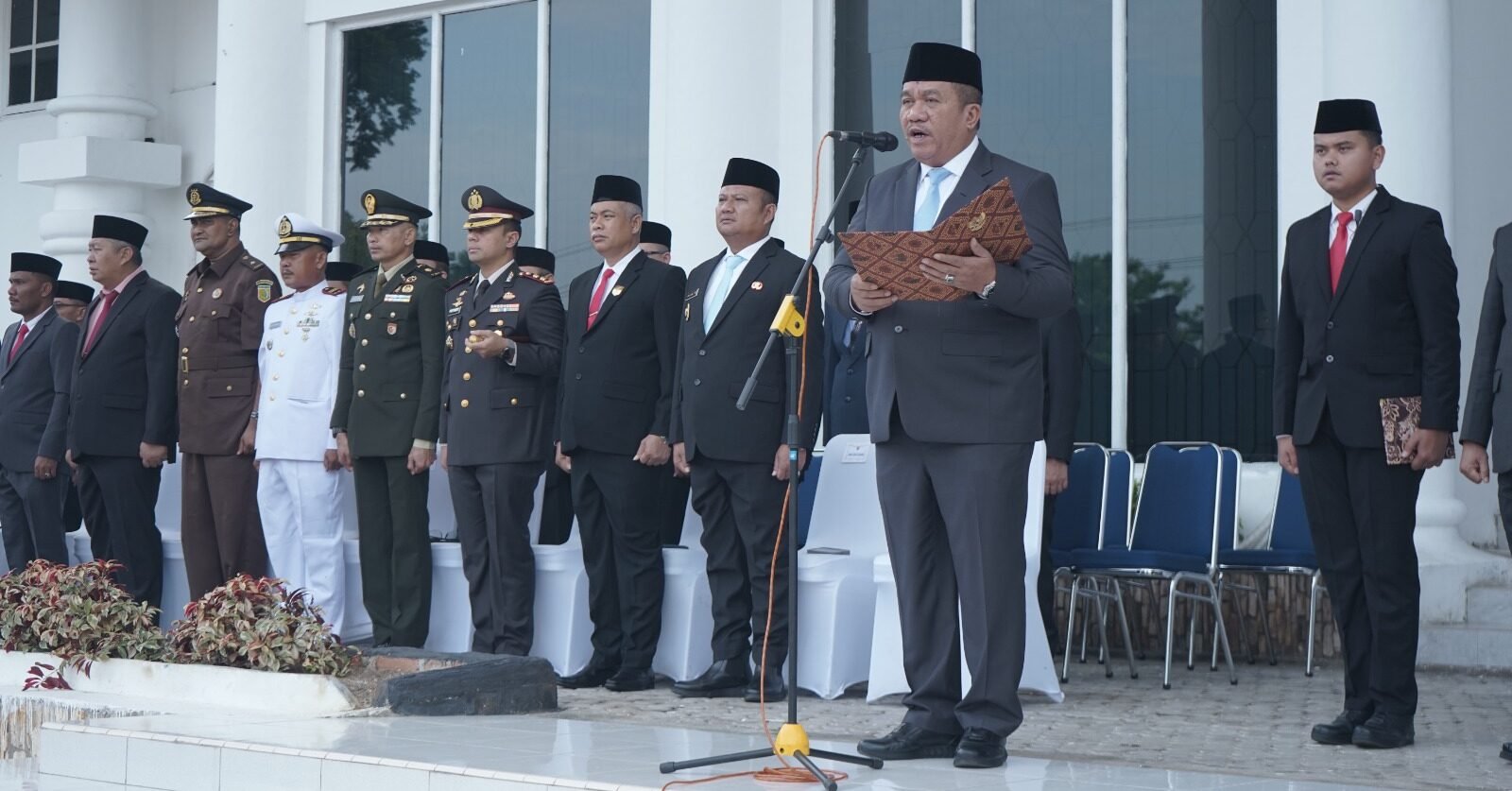 Taufik Zainal Abidin bacakan pidato Kepala Badan Pembinaan Ideologi Pancasila Republik IndonesiaYudian Wahyudi