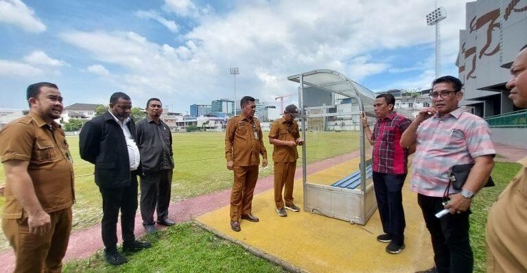 Komisi IV DPRD Medan temukan kondisi area sarana olah raga di Kebun Bunga / Urban Community Park Kebun Bunga di Jalan Candi Borobudur, Medan Petisah
