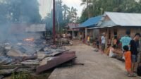 Tampak hanya tersisa puing-puing akibat kebakaran