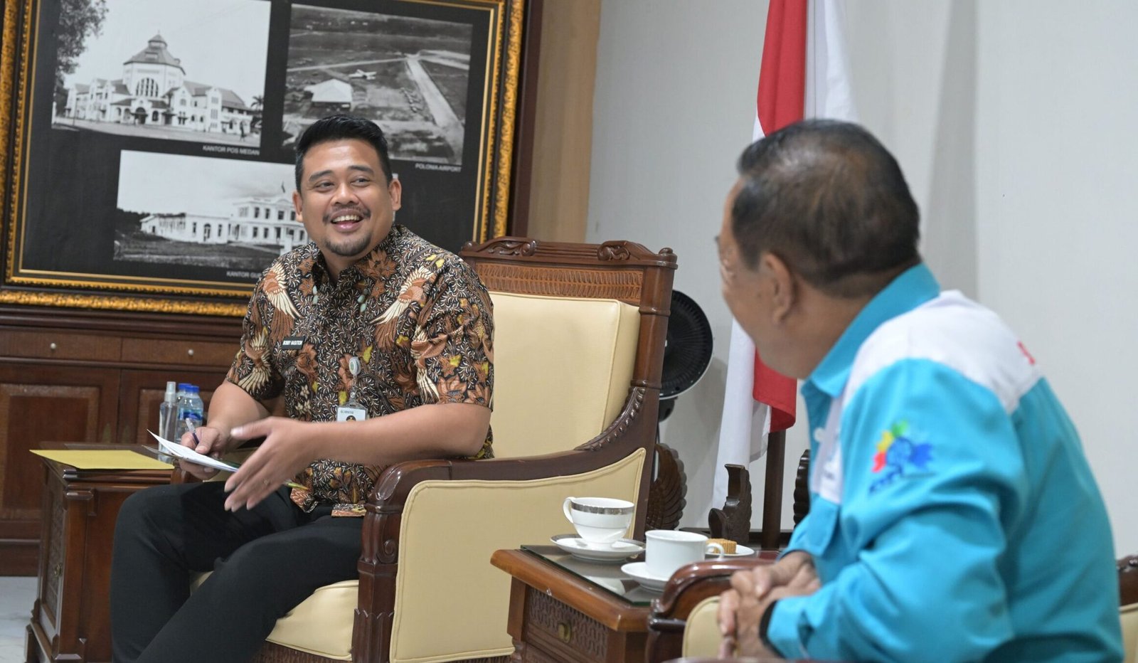 Gubernur Sumatera Utara (Sumut) Bobby Nasution menerima audiensi dan menampung aspirasi sejumlah serikat pekerja di Sumut, di Kantor Gubernur Sumut, Jalan Pangeran Diponegoro Nomor 30 Medan,