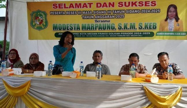 Anggota DPRD Medan Modesta Marpaung SKM S Keb Bd (Golkar)