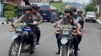 Patroli Srikandi Putri Runduk Polres Sibolga saat melakukan tugas utk menjaga Kamtibmas diwilayah hukum Polres Sibolga.