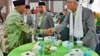 Wakil Gubernur Sumatera Utara (Sumut) Surya menghadiri puncak peringatan Milad ke-50 Majelis Ulama Indonesia (MUI) Sumut di Kampus UMN Syekh Muhammad Yunus, Jalan Gedung Arca, Medan, Kamis (14/8).