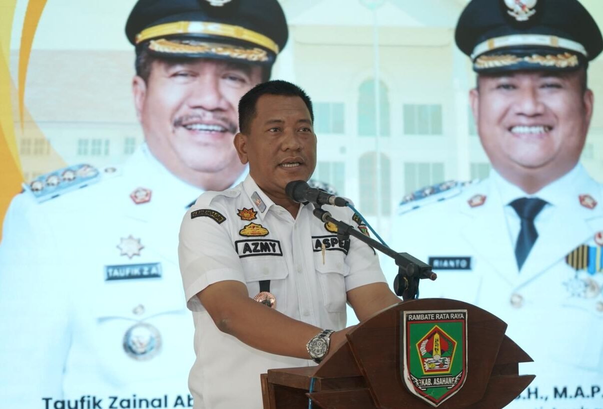 Asisten Pemerintahan dan Kesra Setdakab Asahan, M Azmi Ismail sampaikan kata sambutan.