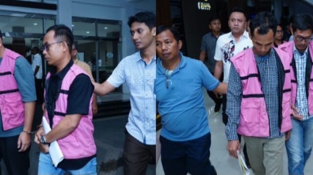 Para tersangka saat digiring pihakKajatisu