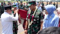 Wakil Gubernur Sumut, Surya bersama jajaran Forkomipda Sumut menyambut kedatangan Kepala Staff TNI Angkatan Udara (KASAU), Marsekal TNI Tony M Harjono beserta rombongan di Lanud Soewondo, Jalan Komodor Muda Adi Sucipto, Medan