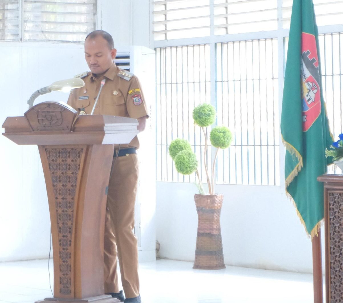 Mahyaruddin Salim sampaikan kata sambutan dalam Rapat Paripurna DPRD Kota Tanjung Balai.