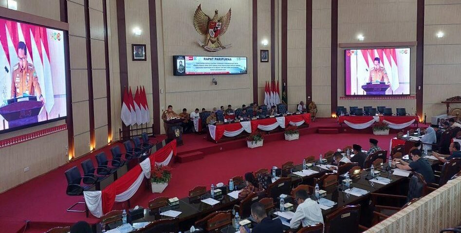 Suasana rapat Paripurna DPRD Medan yang digelar di Gedung DPRD Kota.