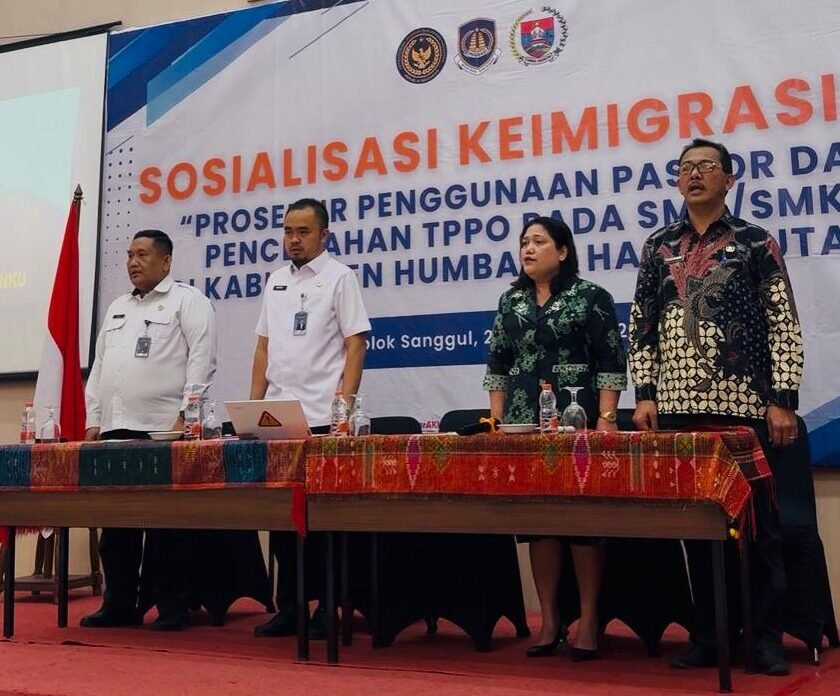 Kantor Imigrasi Kelas II TPI Pematangsiantar Sosialisasi Tentang TPPO di Humbang Hasundutan.