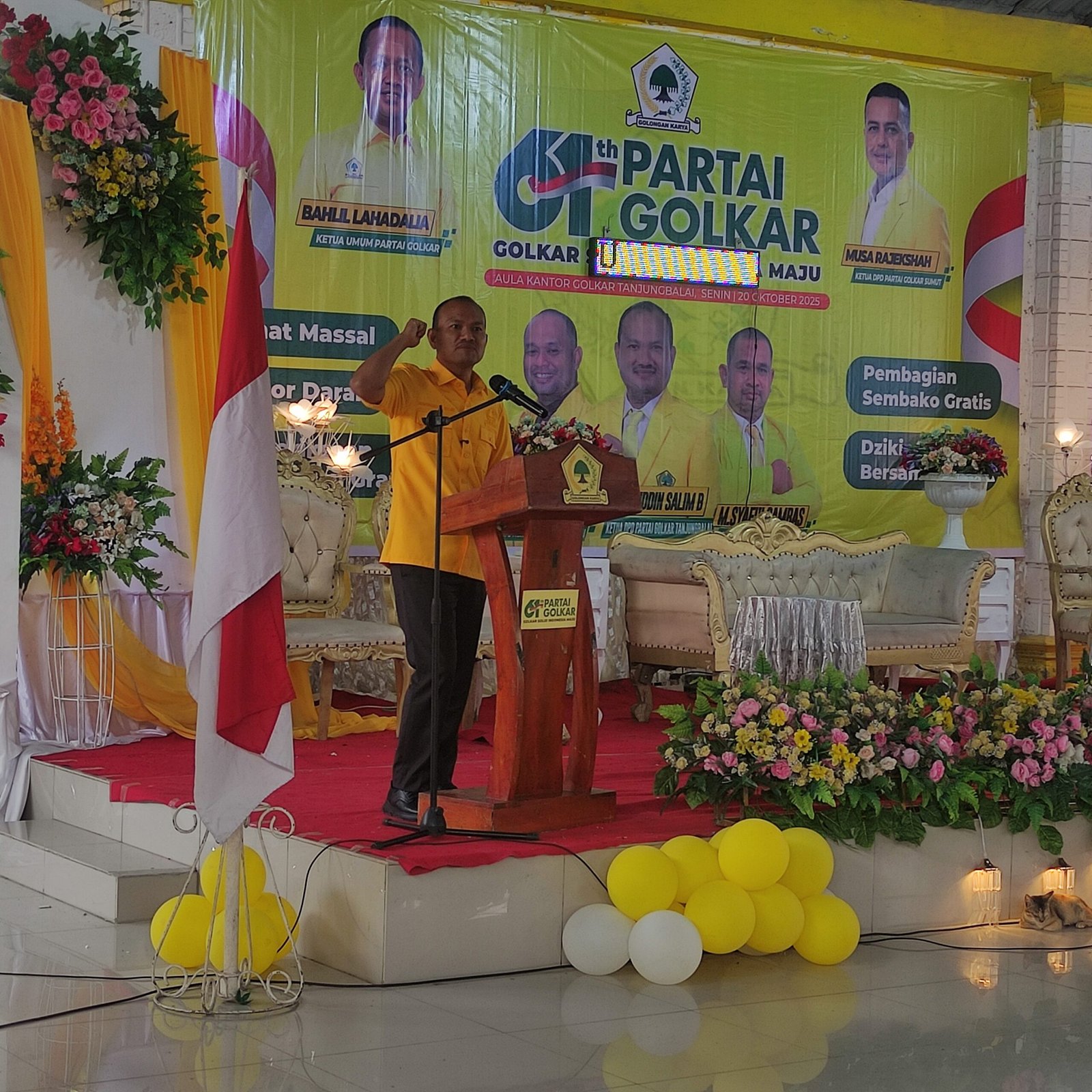 Mahyaruddin Salim sampaikan pidato politik di acara rangkaian HUT Ke-61 Partai Golkar