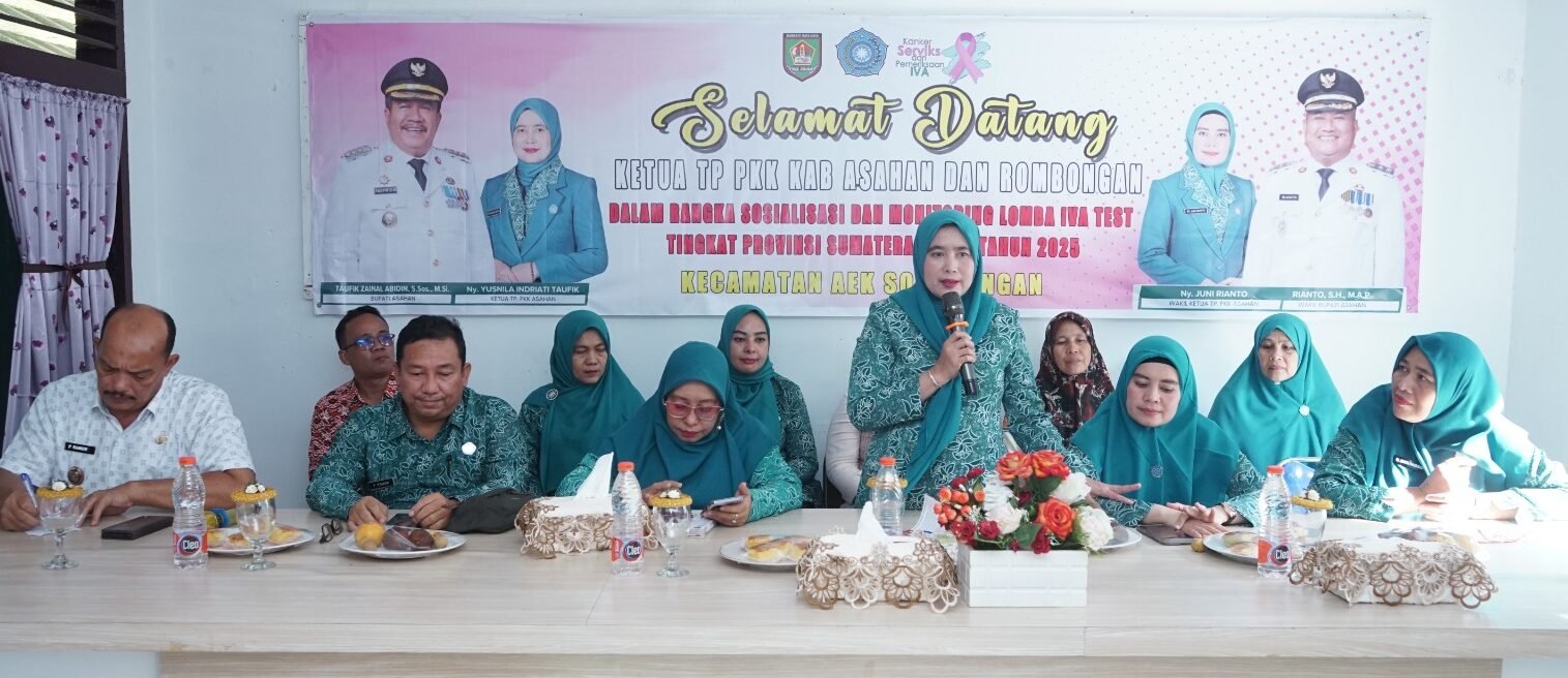 Ketua TP PKK Kabupaten Asahan Ny Yusnila Indriati Taufik sampaikan kata sambutan.