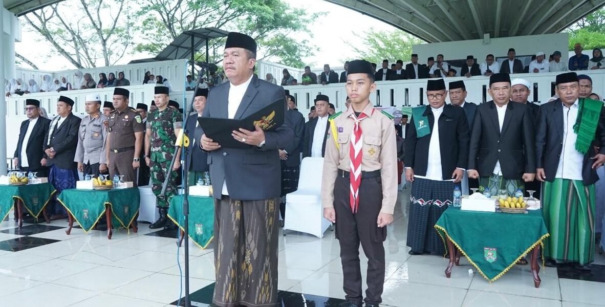 Bupati Asahan Taufik Zainal Abidin bacakan amanat Menteri Agama RI