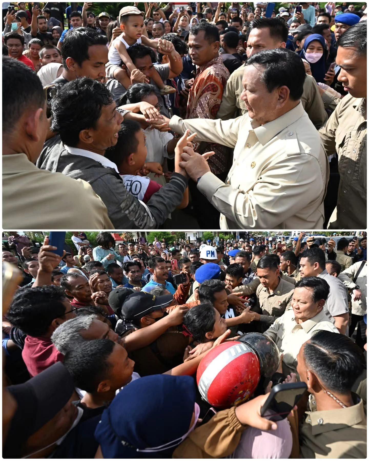 Presiden disambut penuh haru warga di Tapanuli Tengah.