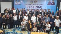 Foto bersamausai Rakerda PWI Sumut tahun 2025