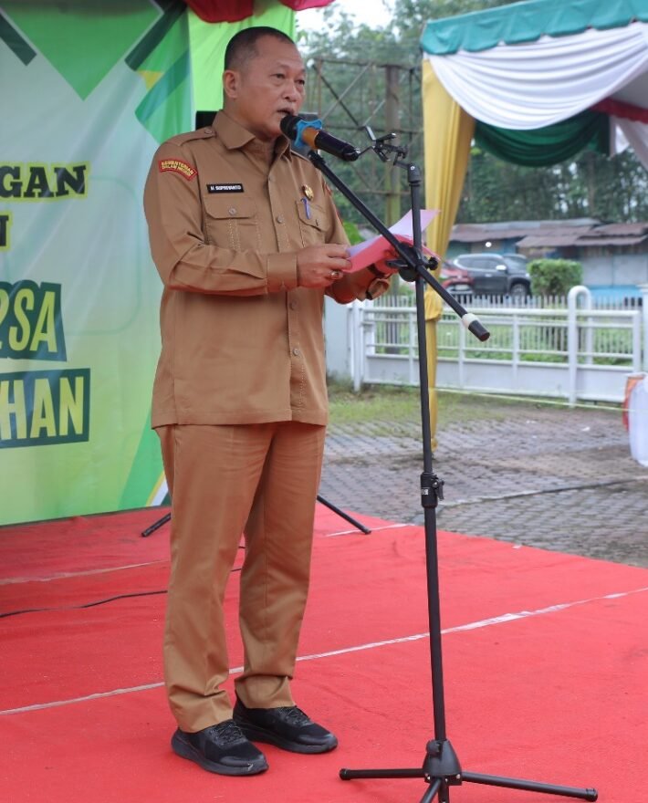 Supriyanto mewakili Bupati Asahan sampaikan sambutan di acara Lomba Cipta Menu B2SA