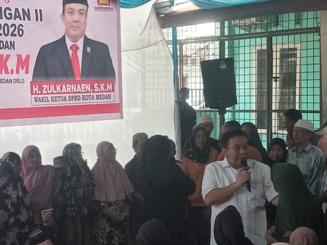 Wakil Ketua DPRD Kota Medan H Zulkarnaen, SKM menggelar reses V masa persidangan tahun 2025-2026, di Jalan Pimpinan, Kelurahan Sei Kera Hilir - I, Kecamatan Medan Perjuangan, Kota Medan. 