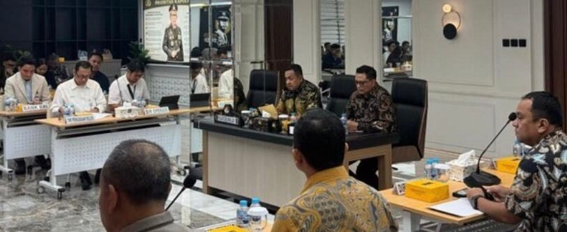 Jajaran Polri se-Indonesia saat mengikuti Rakor Ketahanan Pangan pertanian Jagung di Mabes Polri, Jumat (6/2/2026).