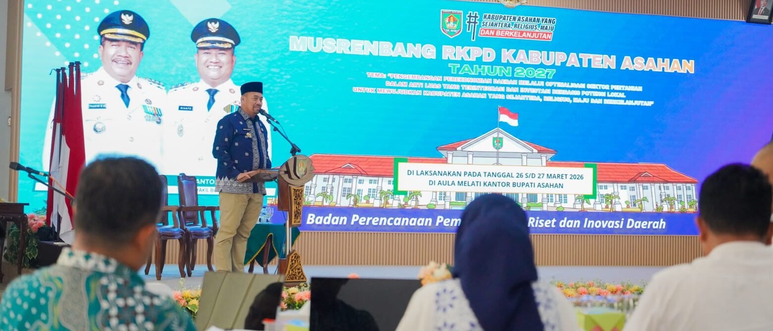 Bupati Batu Bara H. Baharuddin Siagian, S.H., M.Si., menghadiri Musyawarah Perencanaan Pembangunan (Musrenbang) Rencana Kerja Pemerintah Daerah (RKPD) Kabupaten Asahan Tahun 2027