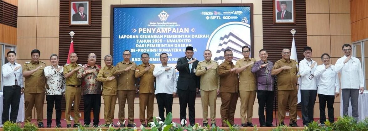 Pemkab Taput serahkan LKPD Unaudited 2025 kepada BPK RI Perwakilan Sumut.