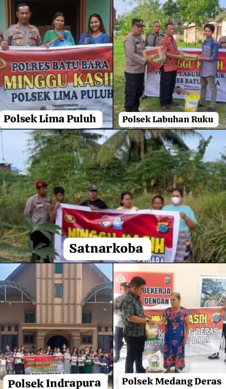 Berbagai kegiatan Minggu kasih diwiayah hukum Polres Batu Bara 