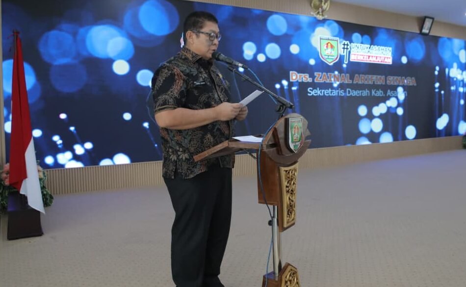 Sekretaris Daerah Kabupaten Asahan Zainal Aripin Sinaga sampaikan kata sambutan dan arahannya kepada ASN peserta seminar.