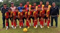 Kesebelasan Gumarang FC dibadikan sebelum pertandingan melawan Astaga Perbaungan.
