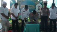 Kapolres Asahan AKBP Revi Nurvelani meresmikan Rumah Tahfidz Qur’an Amaliyah, ditandai dengan Penandatangan Batu Prasasti.