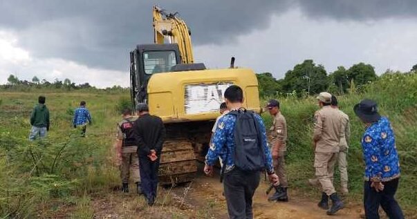 Sekda Taput Henry Sitompul meninjau kawasan Pertanian Terpadu di Desa Silait-lait Kecamatan Siborongborong dalam rangka percepatan optimalisasi.