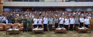 Rakornas Kementerian Pertanian di Jakarta, Bupati Taput tekankan pentingnya peningkatan irigasi.*