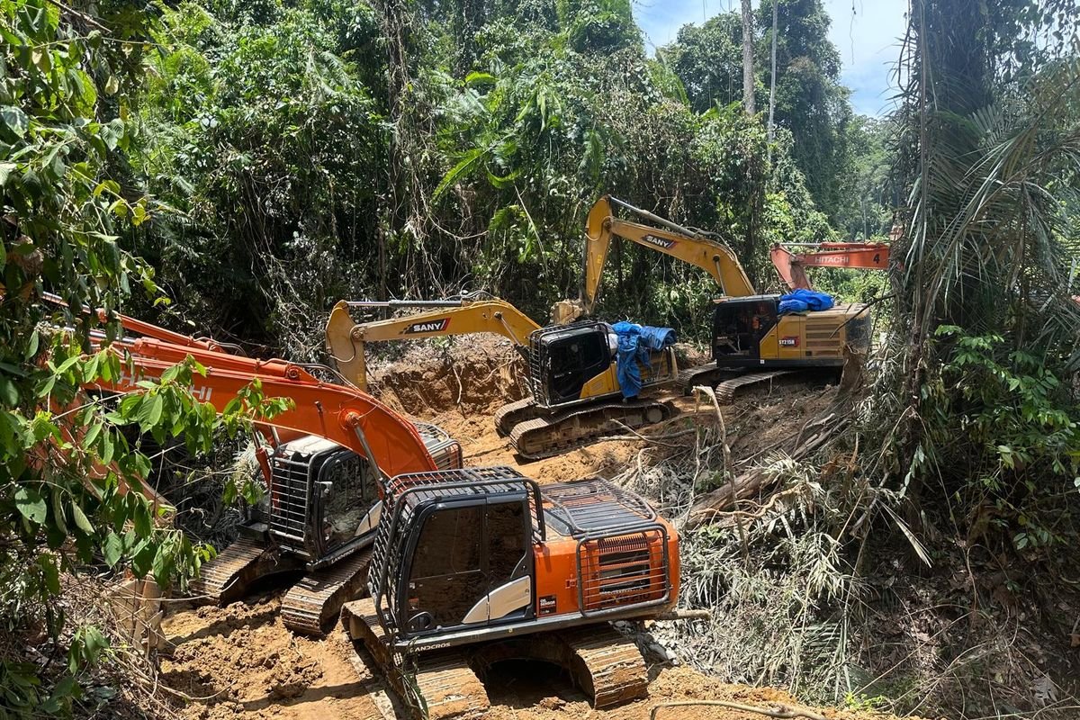 Inilah salah satu tambang emas elegal yang ada di Madina