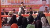 Wakil Ketua DPRD Ketua DPRD Sumatera Sumut H.Salman Alfarisi, Lc, MA saat berpidato di hadapan konstituennya di agenda reses guna menyerap aspirasi.