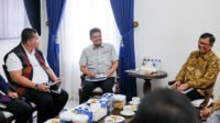 Gubernur Sumatera Utara (Sumut) Muhammad Bobby Afif Nasution saat audiensi dengan Direksi PT Danareksa dan PT KIM di Rumah Dinas Gubernur Sumut, Jalan Sudirman Nomor 41, Medan, Senin (29/6/2026).