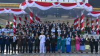 Di Hari Lahirnya Pancasila Gubernur Sumatera Utara (Sumut) Bobby Afif Nasution sebagai Inspektur Upacara Hari Lahir Pancasila Tahun 2026 Provinsi Sumatera Utara di Lapangan Astaka Jalan William Iskandar, Deliserdang, Senin (1/6/2026).