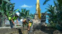 Proses perbaikan Jalan Provinsi pada ruas Aek Nabara - Negeri Lama dan Negeri Lama - Tanjung Elang, Kabupaten Labuhanbatu, Jum'at (26/6/2026). Total panjang penanganan ruas Jalan Provinsi ini sebanyak 10 Km dengan target pengerjaan selesai di akhir tahun 2026.