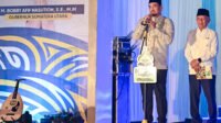 Gubernur Sumut Bobby Nasution bersama Wakil Gubernur Sumut Surya menghadiri Pembukaan Musabaqah Tilawatil Qur'an (MTQ) ke 40 tingkat Provinsi Sumatera Utara yang dibuka secara langsung oleh Wakil Menteri Agama Republik Indonesia Romo Muhammad Syafi'i di Lapangan Astaka, Jalan Williem Iskandar, Pancing, Kabupaten Deliserdang, Senin Malam (15/6/2026).