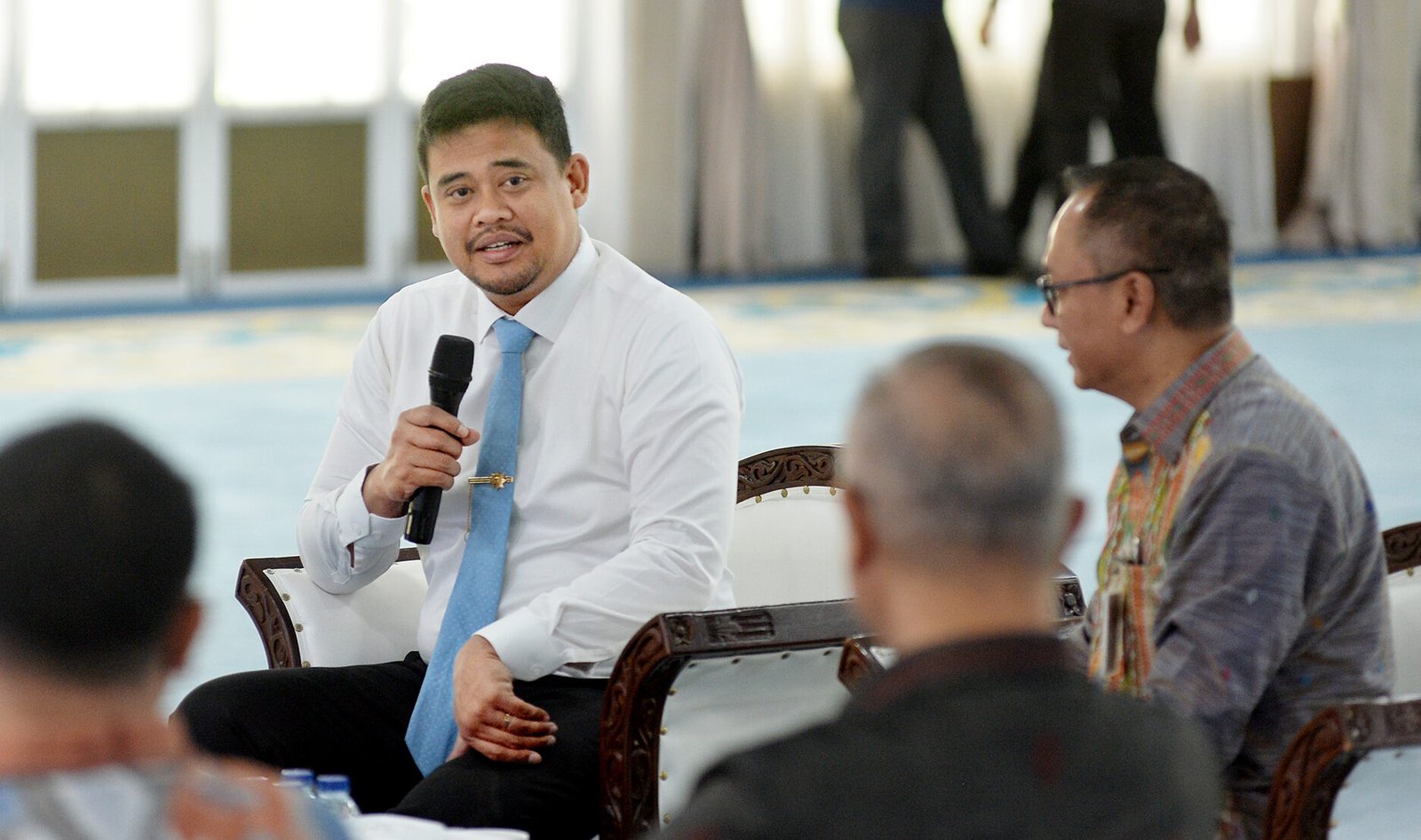 Gubernur Sumatera Utara (Sumut) Muhammad Bobby Afif Nasution menerima audiensi Kepala Kantor Perwakilan Bank Indonesia Provinsi Sumut di Aula Tengku Rizal Nurdin Jalan Sudirman Kota Medan, Selasa (21/7/2026). Pertemuan tersebut membahas terkait pertumbuhan UMKM di Sumut.